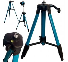 Штатив для лазерного уровня, треножник для нивелира 44-120 см, синий (30)