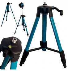 Штатив для лазерного уровня, треножник для нивелира 44-120 см, синий (30)