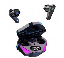 Беспроводные наушники X15 с Bluetooth и RGB подсветкой, черные (100)