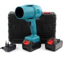 Аккумуляторная воздуходувка-ветродуйка в кейсе, 2 акб (тонкие), 48v, зеленый (10)