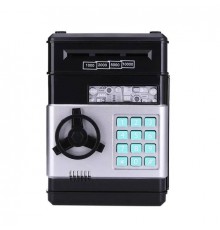 Электронная копилка-сейф с кодовым замком и купюроприемником, черный (48)