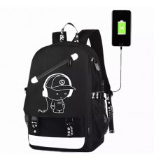 Рюкзак Music с USB светящийся в темноте (100)