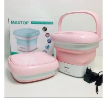 Складная силиконовая стиральная машина 2 в 1 с ведром Maxtop (12)