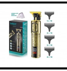 Аккумуляторная машинка с LED-дисплеем для стрижки волос и бороды VGR V-073 (40)