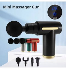 Портативный ручной массажер Mini Massager Gun со встроенным экраном (40)