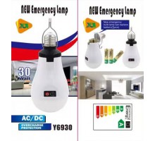 Аккумуляторный светильник SS-6930 с крючком 30Вт, Е27 аккумулятора, USB (80)