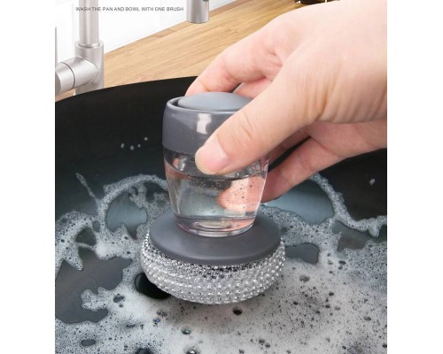 Щетка с ершиком для чистки посуды (300)