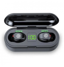 Беспроводные сенсорные наушники Amoi F9 с Bluetooth на 2000мАч (черные) (100)