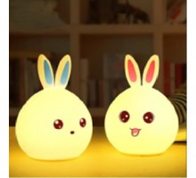 Аккумуляторный силиконовый ночник "Зайчик" (100)