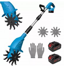 Складной аккумуляторный мини-культиватор для грядок, 2 акк, 48v (6)