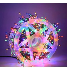 Гирлянда "Роса" серебристая проволока, с пультом д/у, RGB свет, 100 м, 2000 диодов (-200) (20)