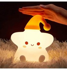 Аккумуляторный силиконовый ночник "Звезда" (60)