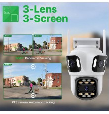 Камера видеонаблюдения с тремя объективами P15-SP12, ICSEE (-547) (30)