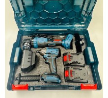 Аккумуляторный бесщеточный набор 2 в 1 - шуруповерт и болгарка, 2 акк (5)
