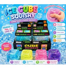 Игрушка антистресс сквиш кубик льда CUBE SQUEEZE, БЕЗ блесток (к-кт из 12шт) (DT-1351) (12)