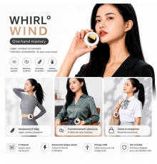 Мини вентилятор на прищепке Whirlwind (белый, розовый, зеленый) (100)