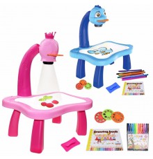 Детский стол для рисования Rrojector Painting со светодиодной подсветкой (голубой) (48)