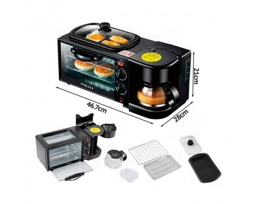 Мини-печь 3в1 MAXTOP XY-206, 4800w (кофемашина + духовка + гриль) (6)