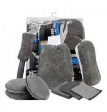 Набор полотенец из микрофибры 9 в 1 для мойки автомобиля (50)